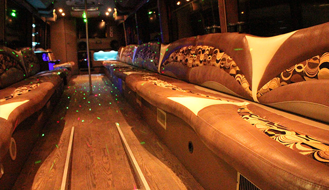 party bus Kalamazoo interior
