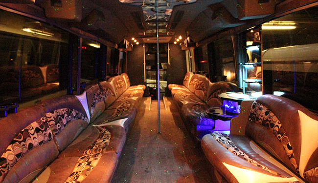 limo bus for wedding transportation 